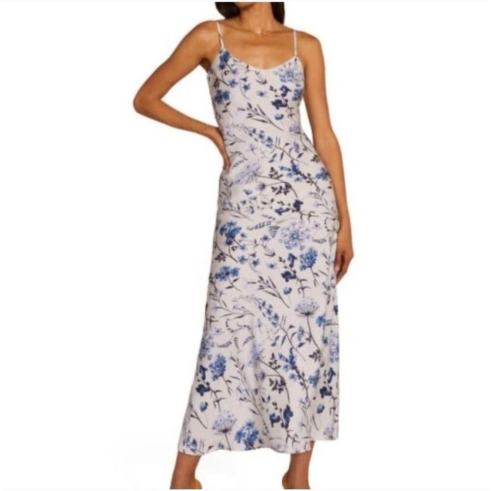Favorite Daughter - The Favorite Dress - White and Blue Floral Slip Dress